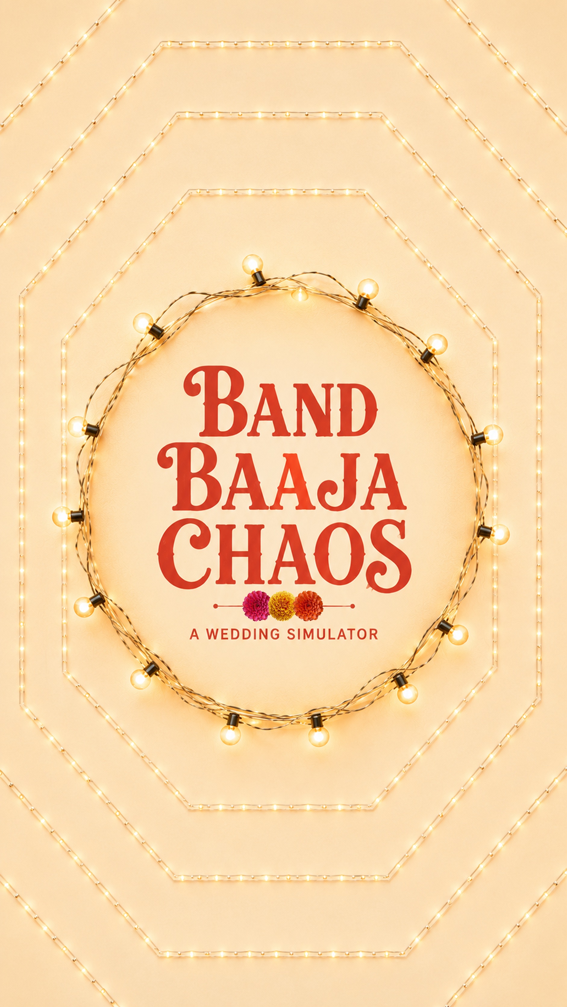 Landing screen: garland loop and the BBC wordmark on cream